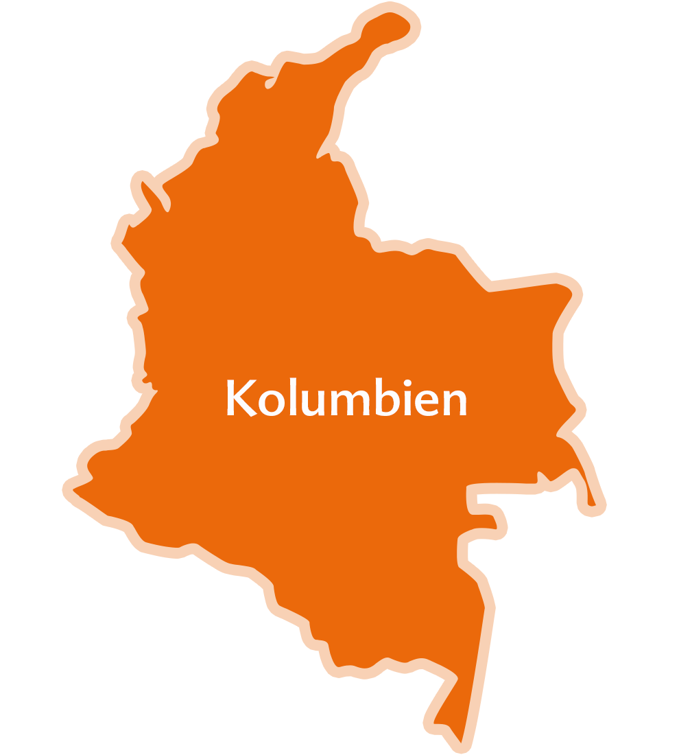 An orange silhouette of Columbia